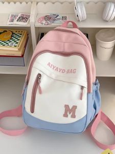 Girls School Travel Backpack Lightweight Waterproof Nylon Shoulder Bag with Computer Compartment for Primary And Middle School Students