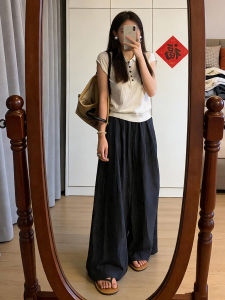 SENWA | Stylish Full Set 2026 New White Polo T-Shirt and Wide Leg Pants Outfit