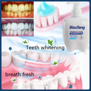 ขายร้อน โปรไบโอติกฟันฟอกสีฟันยาสีฟันกำจัดสีเหลืองตาตาร์กำจัดกลิ่นปาก Spironella ฟันผุไวท์เทนนิ่งการดูแลฟัน kirkan karang gigi มิ้นท์ฟรีฟลูออไรด์ลมหายใจสดชื่นป้องกันฟันผุลมหายใจสดชื่น