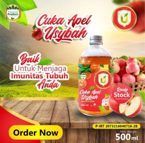 Cuka Apel Usybah Organik 500 ml Apple Cider Vinegar
