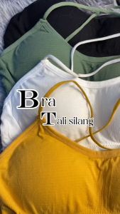 CB BR1036 Bra Bh Fashion Korean Wanita Tali Silang Belakang Tanpa Kawat