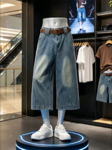 ZHUOCAN | Quần Short Jeans Dáng Rộng Cao Cấp Mùa Hè