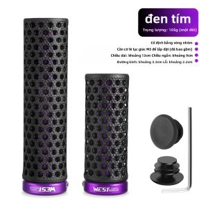 West Biking | WEST BIKING Tay Nắm Xe Đạp MTB Chống Trượt Được In 3D Tích Hợp Tay Lái Cho Xe Đạp Tốc Độ Biến Thiên & Xe Tay Ga Đen/Đỏ/Vàng/Hồng/Tím/Bạc