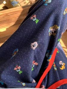 กางเกงนอนลายจุดลายมินnieสีน้ำเงินเข้มไซส์ใหญ่พิเศษ กางเกงขายาวทรงหลวมสบาย ๆ สำหรับผู้หญิง ผ้าฝ้ายผสมโพลีเอสเตอร์ ฤดูใบไม้ร่วง 2024