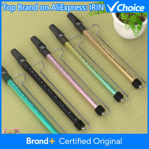 IRIN Metal Slide Whistle Scale Sliding Flute Portable Blowing Flutes Hand Pulling Slide Whistle Flute Musical Instrument Toy