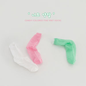 ชุดละ3คู่ ถุงเท้ายาวถึงเข่า ผ้าตาข่าย สีพื้น แฟชั่น ถุงเท้าเด็ก 1-8 ปีCandy Color Knee High Socks Set of 3 Pairs Childrens Socks for 1-8 Years Old