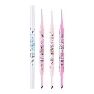 Flortte Bunny Double-Ended Ultra-Fine Smooth Natural Look Eyeliner Pen Glass Sea Black Long-Lasting Mascara Dense Eye Makeup