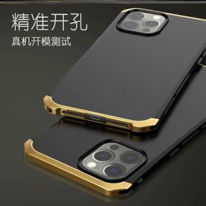 For iPhone 13 12 11 14 Pro Max Case Metal Frame Cover