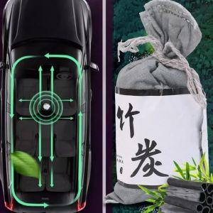 2Pcs Car Air Purification Bamboo Charcoal Bag New Car Decoration Odor Removal Formaldehyde Activated Carbon Japanese Sachet Car Interior Accessories