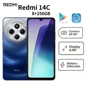 Redmi | 2026 Newest Redmi 14C Global High-Performance Phone 6.88-inch 120Hz Display Mobile Phone 8GB RAM 256GB Memory