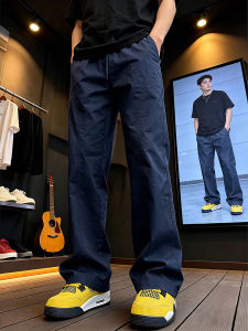 OUMULONG | Navy Quick-Dry Lightweight Summer Sports Pants