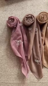 Hijab Segi Empat Paris Pita Jilbab Paris Jadul Bordir Coquette