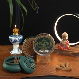 Nụ hương bài Tân Nguyên nhang xông phong thuỷ nụ bài sạch hộp 500g xông nhà thanh lọc khí