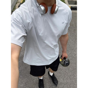 American Style Quick Dry Short Sleeve T-Shirt Mens Summer Popular Ice Silk Half Sleeve Sports Casual Cycling Wear