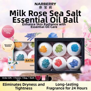 NARBERRY | Bubble Bath Bomb with Sea Salt Petals and Milk for Children Large