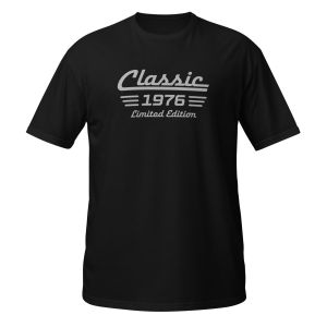 50th Birthday Shirt Born in 1976 Summer Tracksuit Mens T-shirt Round-neck Short-sleeved Sportswear Casual Cotton Top Streetwear