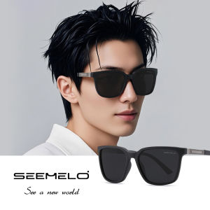 SEEMELO Mens Driving Sunglasses Fashion Polarized Sunglasses Square Frame Sunglasses UV400 Clear Vision Sunglasses Cycling Riding Running Fishing Glasses for Men