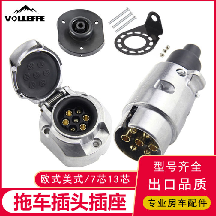 European Style 7 Core Trailer Power Cable Plug Socket American 13 Pin ...