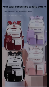 HOMEAPPLIANCESOLUTIONS Fashion multi-space Kids School Bag Spine Protection Load Reduction Children’s School Bag Waterproof Large capacity Primary Student bag School Backpack for Grades1-6