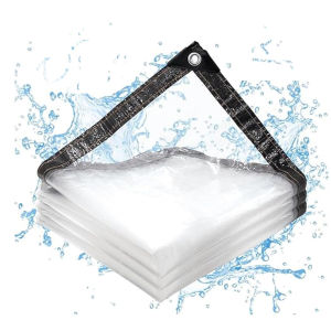 Transparent rainproof cloth windproof garden polyethylene greenhouse plant cover with perforated rainproof cover