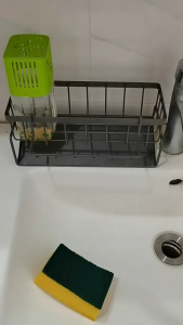 Over-Sink Faucet Caddy – Compact Spice Rack & Utensil Holder with Drain Tray
