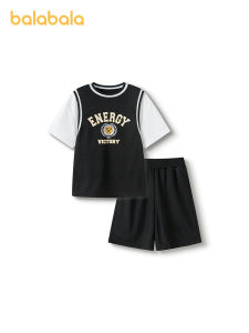 balabala Boys Basketball Sports Set Short Sleeve Shorts Two-Piece Summer 2025