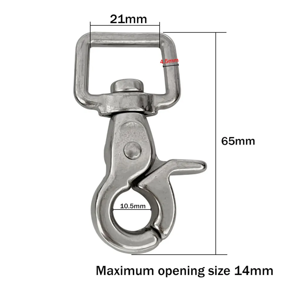 2 Pack 1" Stainless Steel Scissor Swivel Trigger Snaps ⋆ Saddles N Such - View #3