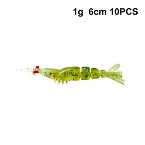 EELHOE | New 10PCS Mini Soft Worm Shrimp Fishing Lure 0.5g/45mm 1g/60mm Artificial Baits Bass Silicone Fishing Tackle