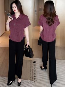 Fashionable Summer Short Sleeve Shirt Women Loose Belly Cover Thin Style Korean Version Polyester Fiber UV Protection Top