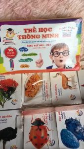 Thẻ học thông minh 16 chủ đề phiên bản đủ đồ chơi thẻ học song ngữ Anh Việt giáo dục cho bé