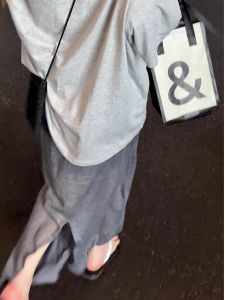 Semi-Transparent Linen Feel Long Skirt Womens High Waist A-Line Midi Skirt Breathable Walking Skirt East Gate Luxury