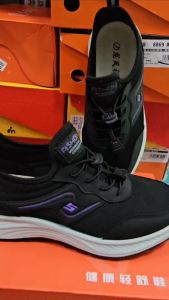 NEW! A232 รองเท้าผ้าใบ สีดำ-ขาว แบบสวม ทรงสวย น้ำหนักเบา ไซส์ 35-40