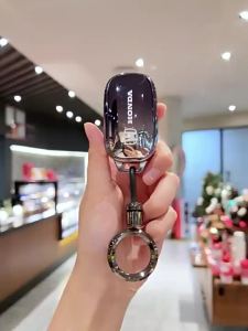 2025 Honda Smart Car Key Cover For Honda Civic FE Hrv Crv Key Case Keyless Smart Entry Key Holder Keychain