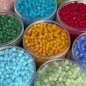 50-55pcs 6x3mm Multicolor Glass Seed Beads Round Loose Wheel Spacer Beads for Jewelry Making Diy Bracelets Earrings Accessories