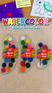 FCI Watercolor Paint Set 8/12 and 16 Colors Non - Toxic Painting Arts & Crafts Design For Kids Creative Art Supplies Gift & School use