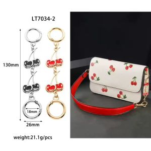 รูปเชอร์รี่ สายโซ่ต่อ ขยาย แบบเปลี่ยน อุปกรณ์เสริมกระเป๋า พวงกุญแจ alloy bag chain LT7034-2