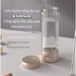 Bình tạo nước hydrogen ion kiềm bản cao cấp 4500PPB nước uống đẹp da chống lão hoá thải độc hỗ trợ tiêu hoá ngừa táo bón ngăn tiêu chảy hydrogen tươi dạng cầm tay yagita
