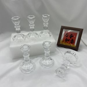 Elegant European Style Crystal Ball Base Transparent Glass Home Decorations Ornament round Shape High End Decoration Accessory