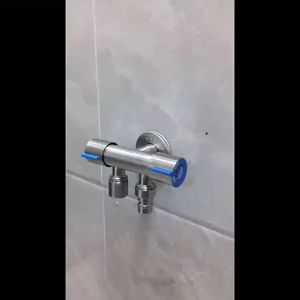 304 stainless steel Angle valve toilet companion one in two out faucet angle valve double switch，Stainless Steel 304 1/2 Angle Valve One Into Two Out Three-way Control Multi-function Faucet