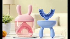 2025 New U-Shaped Kids ToothbrushToddler Toothbrush with Food Grade Soft Silicone Brush Head for Baby