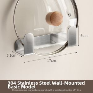 LANJIAOLUO | Wall-mounted No-drilling Kitchen Pot Cover And Chopping Board Rack