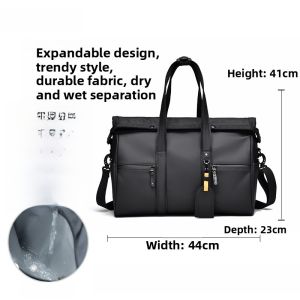 Waterproof Travel Bag Mens Womens Sports Fitness Bag Separate Wet And Dry Large Capacity Handbag for Business Trips Fashion Trend