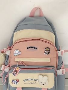 เป็นกระเป๋าเป้เกาหลีรุ่นใหม่ที่มีความจุขนาดใหญ่ หลายช่อง กันน้ำ สีลูกกวาด สะดวกสบาย ลำลอง อเนกประสงค์และหวาน