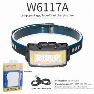 ESMARTER | Rechargeable Headlamp 1800mah Super Bright Light Induction LED Headlight Waterproof Camping Biut-in 18650 Lithium Battery
