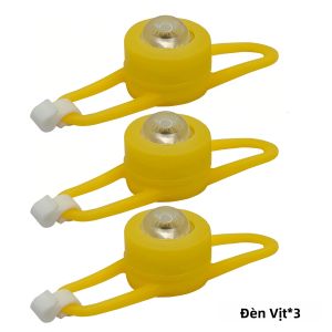 Bộ Chuông Xe Đạp Hình Vịt Vàng Nhỏ - Đèn Pha Mũ Bảo Hiểm Hoạt Hình Còi Hơi Phụ Kiện Xe Đạp Bằng Cao Su