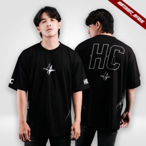 HUNTERCUTZ - kaos oversize pria hc runnerus neon