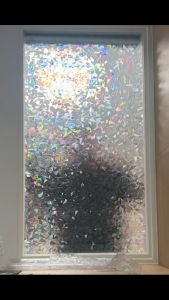 [MY]Window Privacy Film Stained Glass Window Clings 3D Rainbow Decorative Stickers Non Adhesive Static Vinyl Frosted