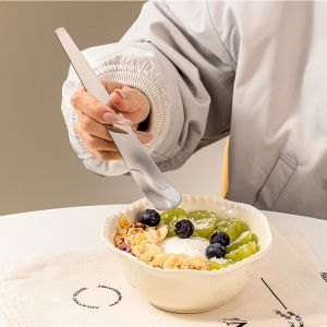 Thìa Sữa Chua Bằng Thép Không Gỉ Hình Chữ Nhật Hình Vuông Dùng Để Múc Kem Thìa Ăn Tráng Miệng Dụng Cụ Ăn Uống Kiểu Âu