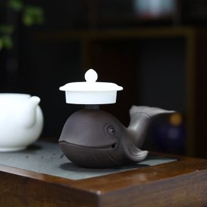 ปลาวาฬทรายสีม่วงชาโปรดปรานเครื่องประดับเรียกความมั่งคั่งคางทองสามารถเลี้ยงร่ำรวยมงคลช้างสเปรย์น้ำเล่นชาโต๊ะอุปกรณ์พิธีชงชาบูติก