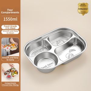 YOULUNMEI | Child Specialized Food Grade 304 Stainless Steel Partition Plate